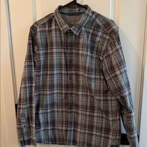 Royal Robbins Men's Plaid Shirt - Blue and Gray